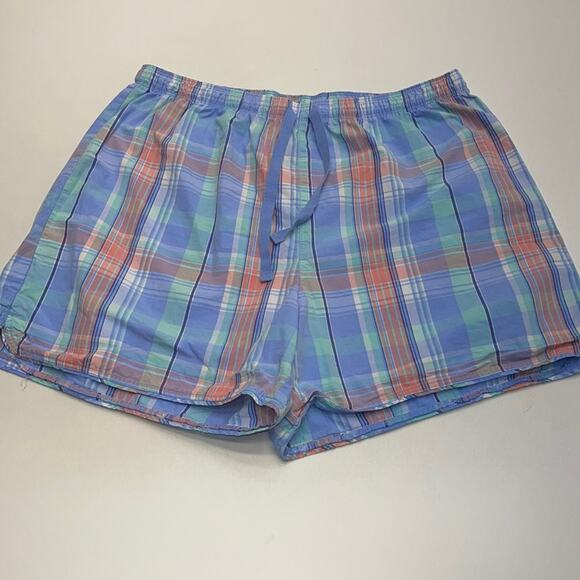 L.L. BEAN Women’s Large Plaid Pastel Lightweight Cotton Shorts A - Picture 1 of 3